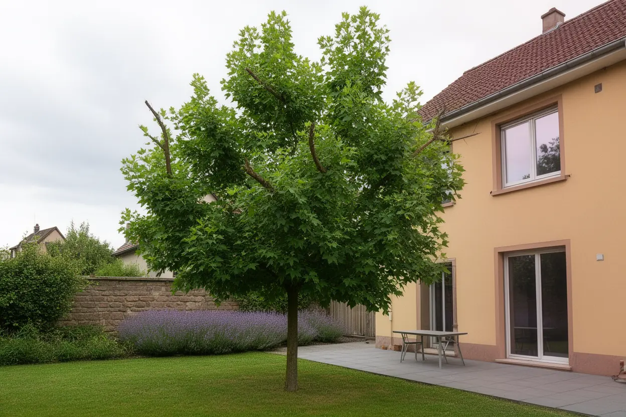 Érable dense avant élagage raisonné à Colmar