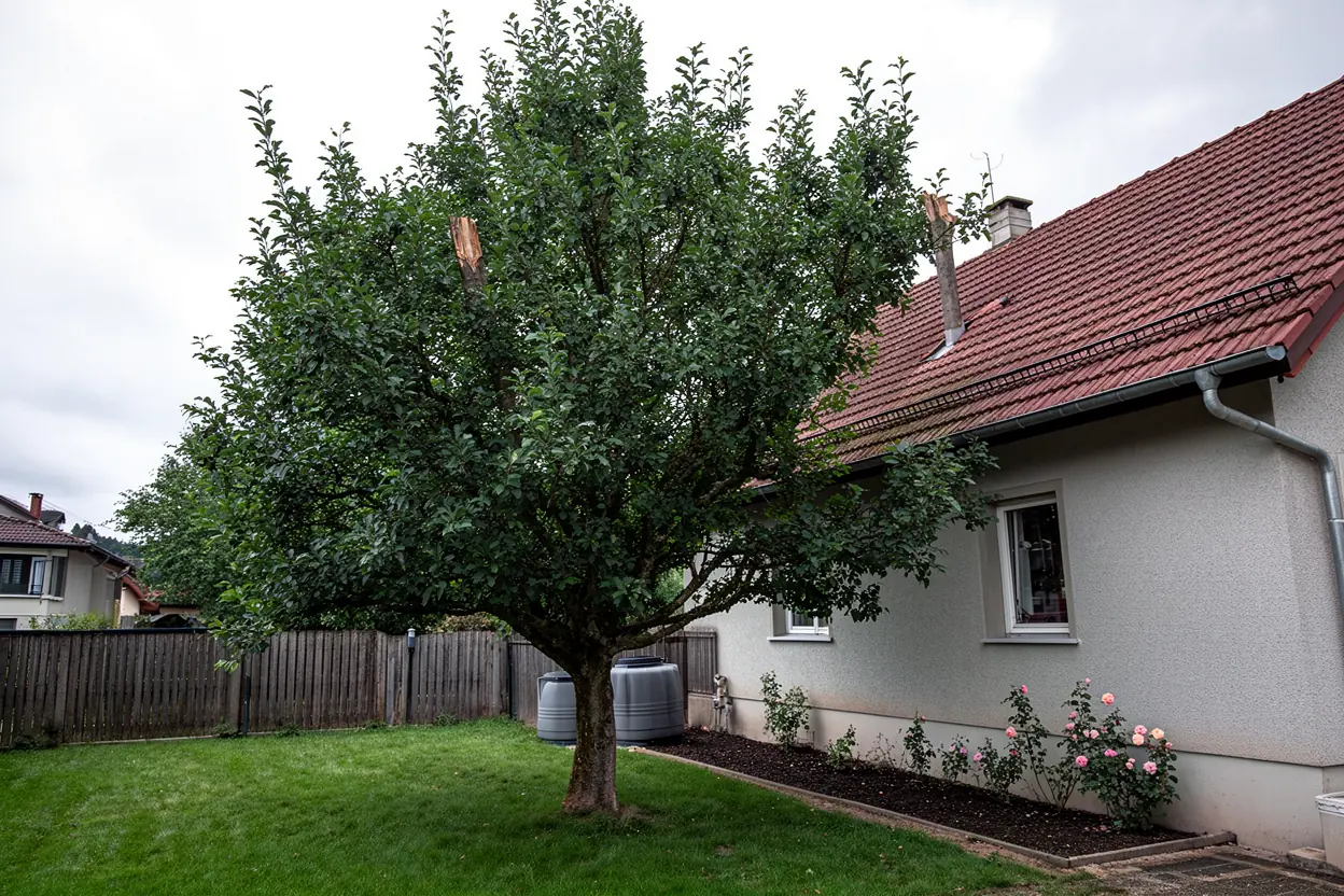 Feuillu réduit loin de la toiture à Wintzenheim
