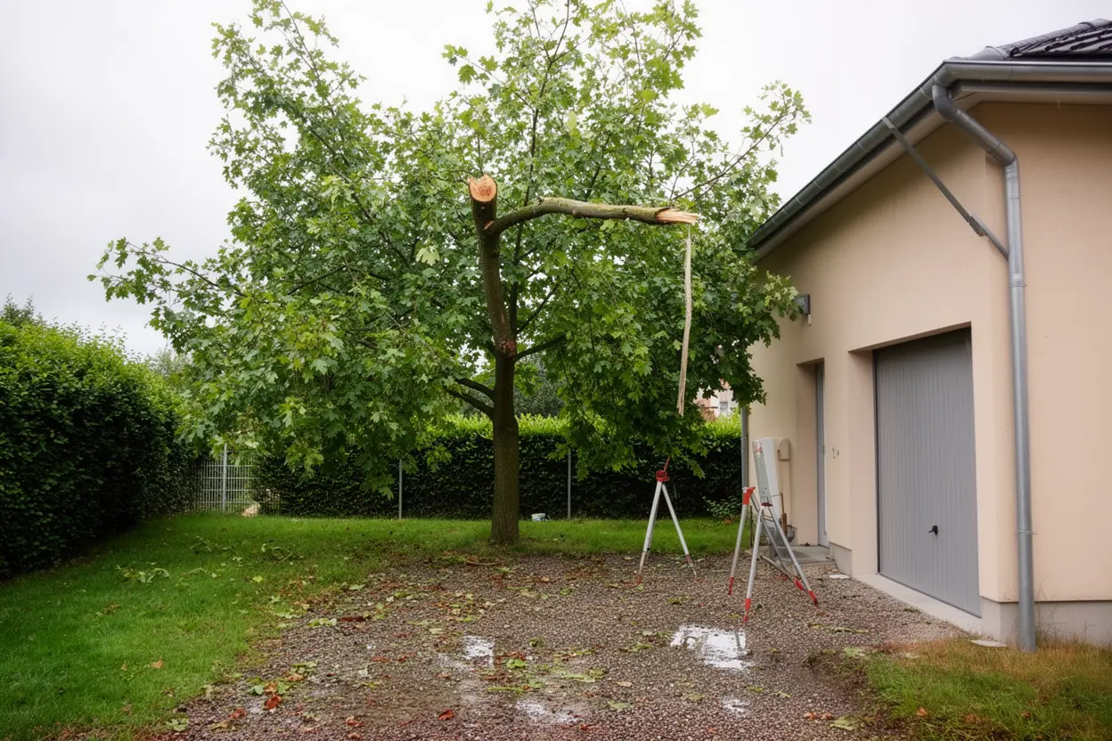 Arbre sécurisé après urgence à Sainte-Croix-en-Plaine