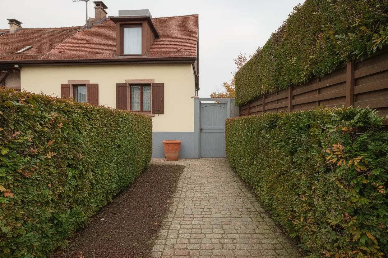 Haie régulière après taille raisonnée à Eguisheim